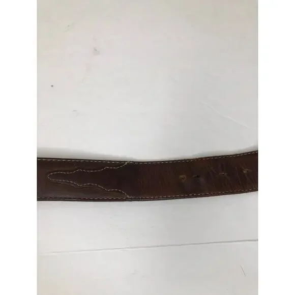 Silver Creek Collection Leather Belt Western Brown Cowboy Rodeo Made in USA - Picture 7 of 10